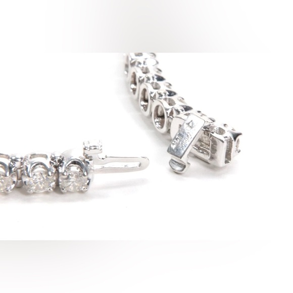 JWBR 14K White Gold 7.00ctw Natural Diamond Tennis Bracelet - Picture 7 of 8